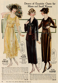 Dresses of Exquisite Class Poster Print showcasing elegant fashion designs.