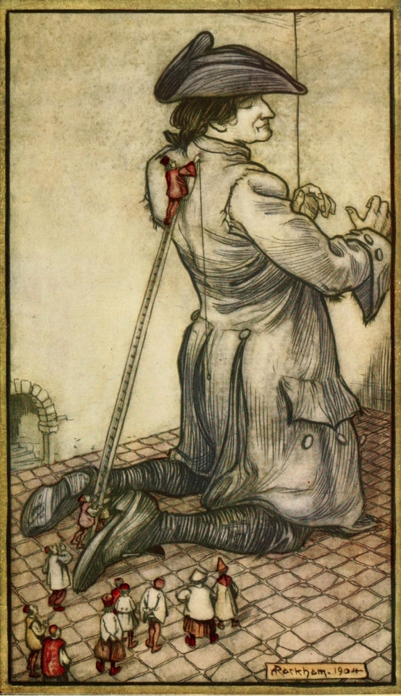 Gulliver's Travels 1899 Lilliputian Tailors Poster Print by A. Rackham