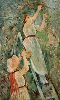 The Cherry Tree Poster Print by Berthe Morisot showcasing delicate cherry blossoms.