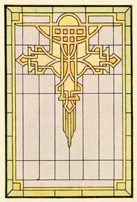 International Art Glass 1914 Cross Window Poster Print