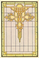 International Art Glass 1914 Cross Window Poster Print