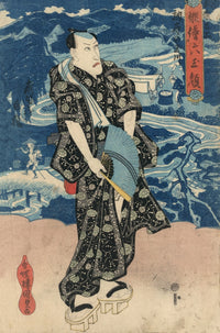 The Actor Naritaya Hakuen c.1830 Poster Print by Utagawa Toyokuni