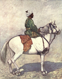 The Durbar 1903 A Pathan Horseman Poster Print by Mortimer Menpes
