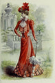 Latest Paris Fashions 1877 Toilette de Printemps Poster Print showcasing vintage 19th-century fashion.