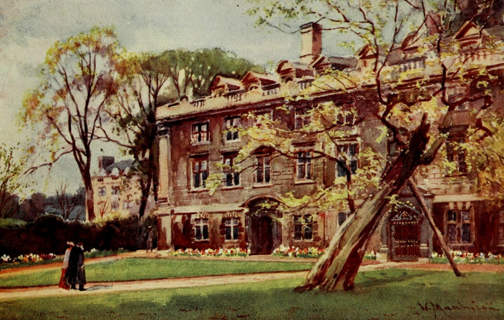Cambridge 1907 Christ's College Fellows' Building Poster Print by William Matthison