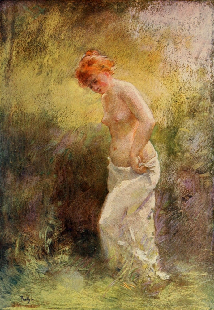 The Studio 1904 Nude Art Print by Alfred Roll - Elegant wall decor