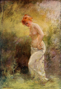 The Studio 1904 Nude Art Print by Alfred Roll - Elegant wall decor