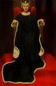 Chivalry 1909 The Queen Poster Print by Howard Pyle showcasing elegant chivalric themes.