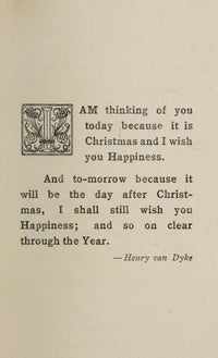 Christmas Thoughts 1914 Poster Print by Henry Van Dyke - Holiday Decor