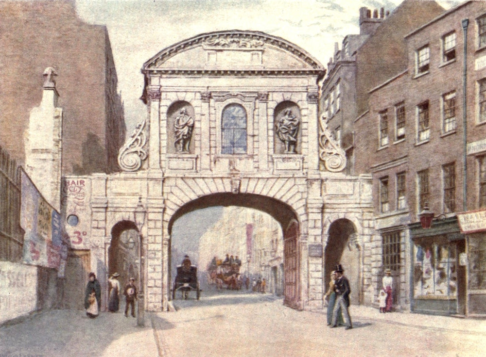 London Vanished & Vanishing 1905 Temple Bar Poster Print by Philip Norman