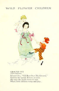 Wild Flower Children c.1918 Ground Ivy Poster Print by Janet Laura Scott
