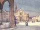 A Wanderer in Florence 1921 poster print by Harry Morley, depicting the beautiful architecture of Florence.