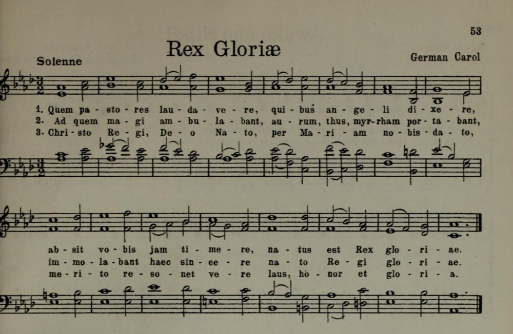 Rex Gloriae Father Finn's Carol Book 1917 Poster Print
