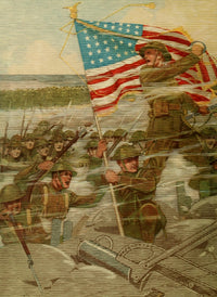 Defenders of Democracy 1919 Into Battle Poster Print