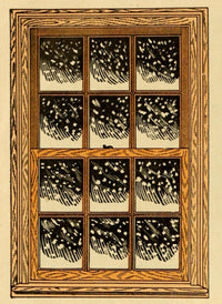 Catalogue of Sunday-school Supplies 1897 Snowy Window Poster Print, vintage artwork