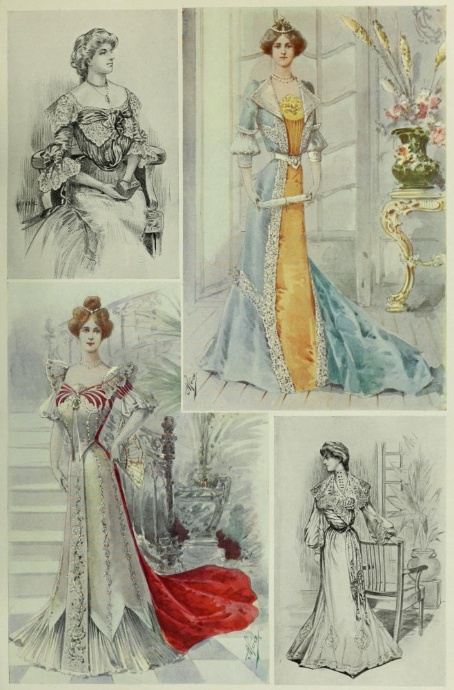Latest Paris Fashions 1877 Toilettes de Reception Poster Print