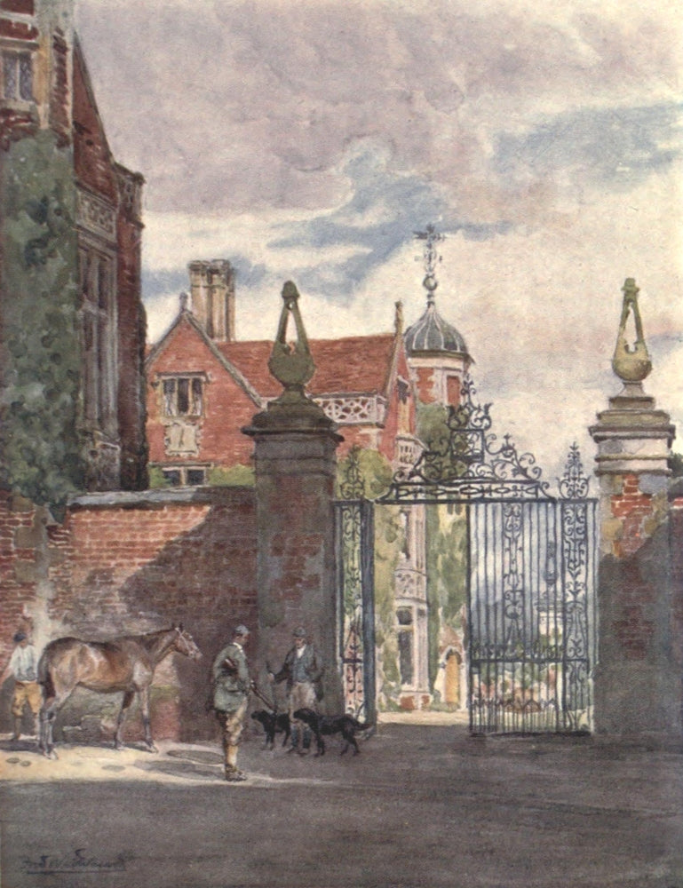 Stratford with Leamington 1911 Wrought Iron Gate at Charlecote Poster Print by F. Whitehead