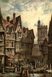 Old London 1900 Bucklesbury, Cheapside Poster Print by Waldo Sergeant