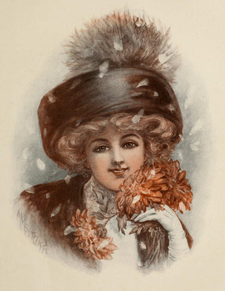Canadian Home Journal 1912 Winter Lady Poster Print showcasing vintage fashion.