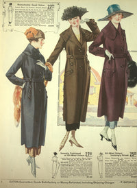 T. Eaton Fall & Winter Catalogue 1920-21 Poster Print showcasing vintage coats.