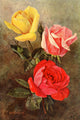 Rose Gardening 1922 Golden Emblem Poster Print by Maud Astley West