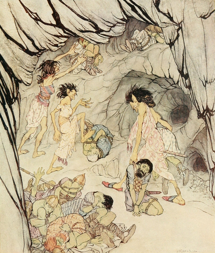 Irish Fairy Tales Bulky Fenian Poster Print by A. Rackham