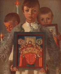 Children's Book of Christmas 1911 Romanian Christmas Procession Poster Print by Marianne Stokes