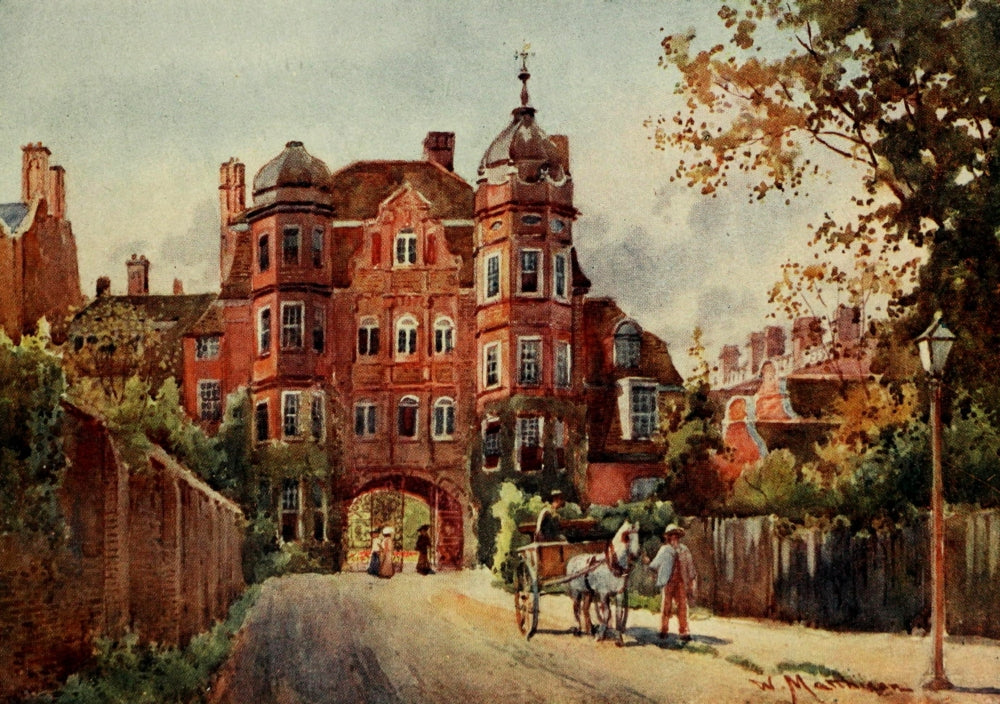 Cambridge 1907 Newnham College Gateway Poster Print by William Matthison