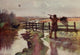 Norfolk Broads 1906 October Morning on the Marshes Poster Print by Frank Southgate