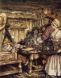 Compleat Angler Coffee House Poster Print by A. Rackham, vintage art print