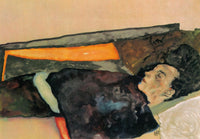 The Artist's Mother Sleeping Fine Art Print by Egon Schiele
