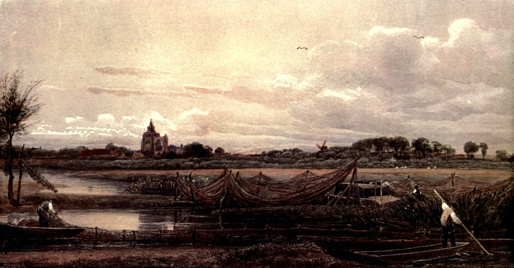 Watercolour Society Crowland Abbey Poster Print by Peter de Wint