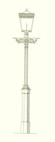 Ornamental Metal Work 1836 Lamp-post Poster Print showcasing intricate design