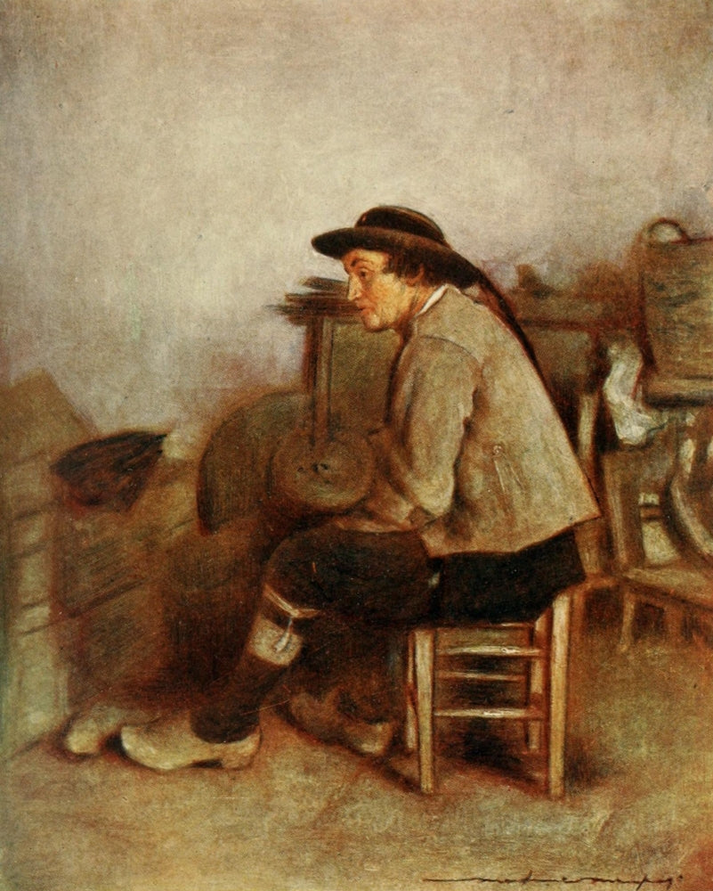 Brittany 1912 Farm Labourer Poster Print by Mortimer Menpes showcasing rural life