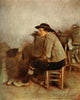Brittany 1912 Farm Labourer Poster Print by Mortimer Menpes showcasing rural life
