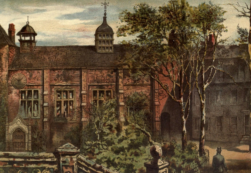Old London 1900 Staple Inn, First Court Poster Print by Waldo Sergeant.