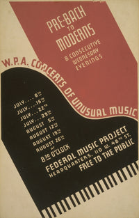 WPA Poster 1936-41 Pre-Bach to Moderns Poster Print