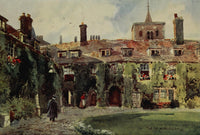 Cambridge 1907 Corpus Christi College Old Court Poster Print by William Matthison