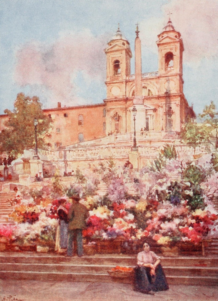 Rome 1905 Spanish Steps Poster Print by Alberto Pisa