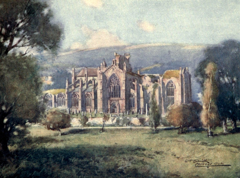 Abbotsford 1905 Abbey Melrose Poster Print by William Smith