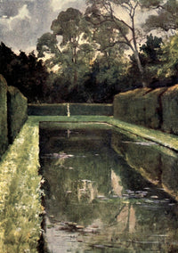 Lily Pool, Wrest fine art print from A Book of English Gardens 1906 by Katharine Montagu Wyatt