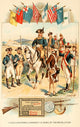 History of the United States 1900 Flags, Uniforms, Currency & Arms Poster Print
