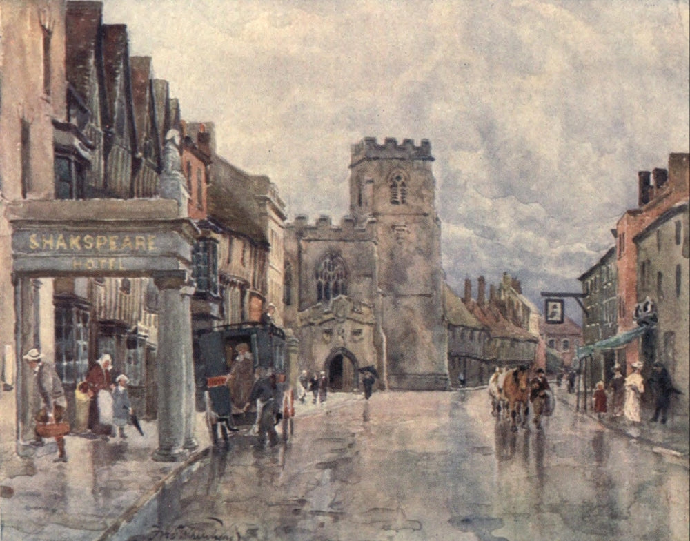 Stratford with Leamington 1911 Guild Chapel Poster Print by F. Whitehead
