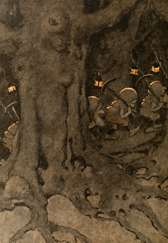 The Princess and the Goblin Owls in the Forest Poster Print by Jessie Willcox Smith