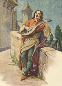 Chatterbox Annual 1928 Man with Mandolin Poster Print