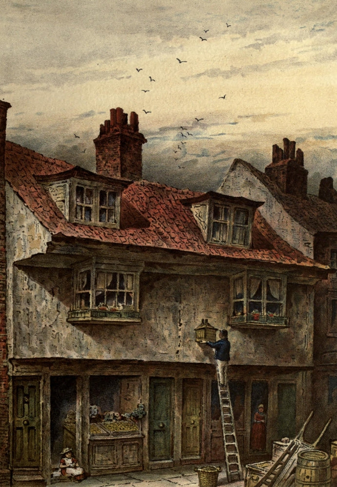 Old London 1900 Saffron Hill Poster Print by Waldo Sergeant