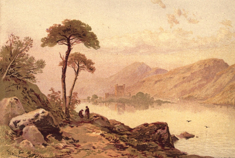 Loch Leven Castle Poster Print by Thomas C.L. Rowbotham, picturesque Scottish scenery.