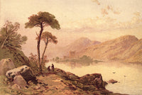 Loch Leven Castle Poster Print by Thomas C.L. Rowbotham, picturesque Scottish scenery.