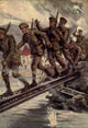Children's Story of the War 1915-19 British Soldiers Crossing the Aisne Poster Print