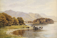 Derwentwater Cumbria Poster Print by Alfred Quinton.